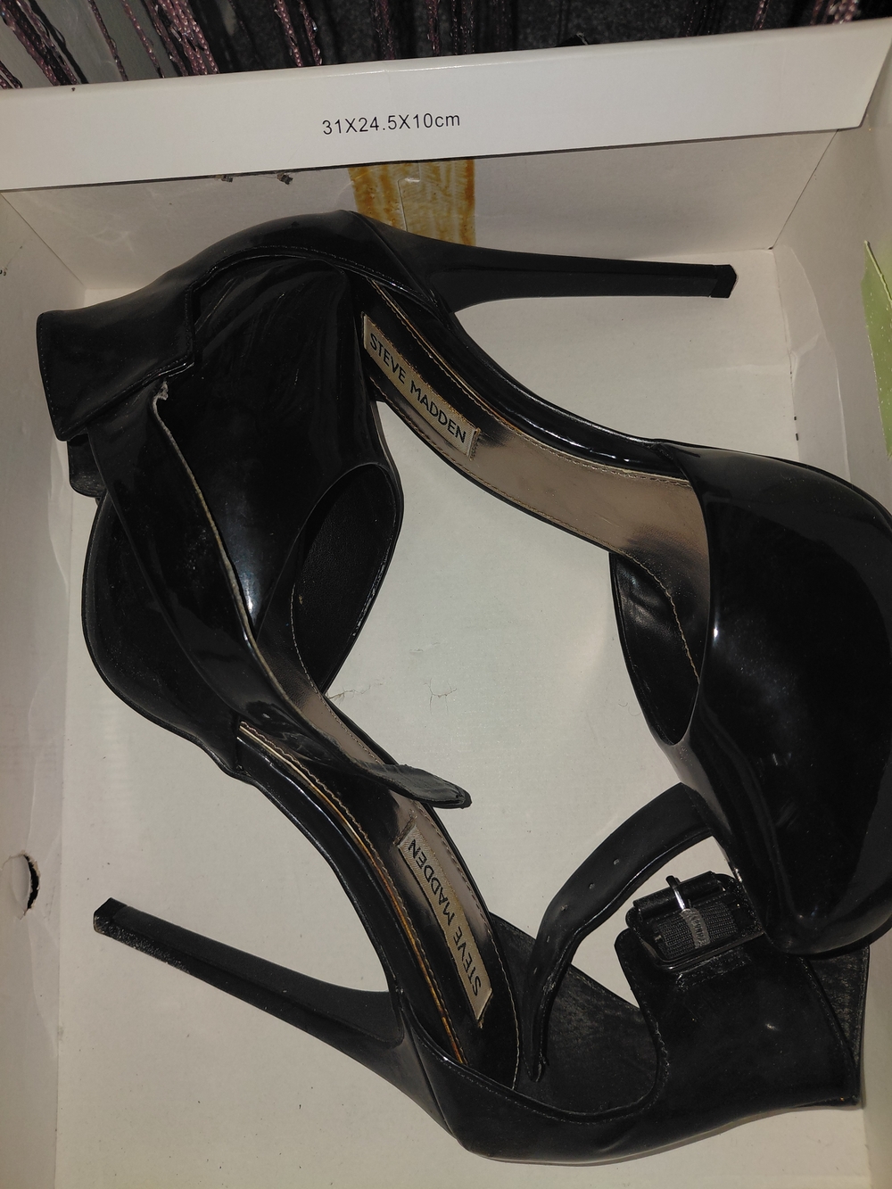 Steve Madden Black Patent D'Orsay Stiletto Heels